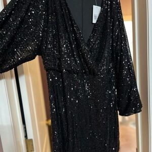 Forever 21 Black Sequin Mini Dress